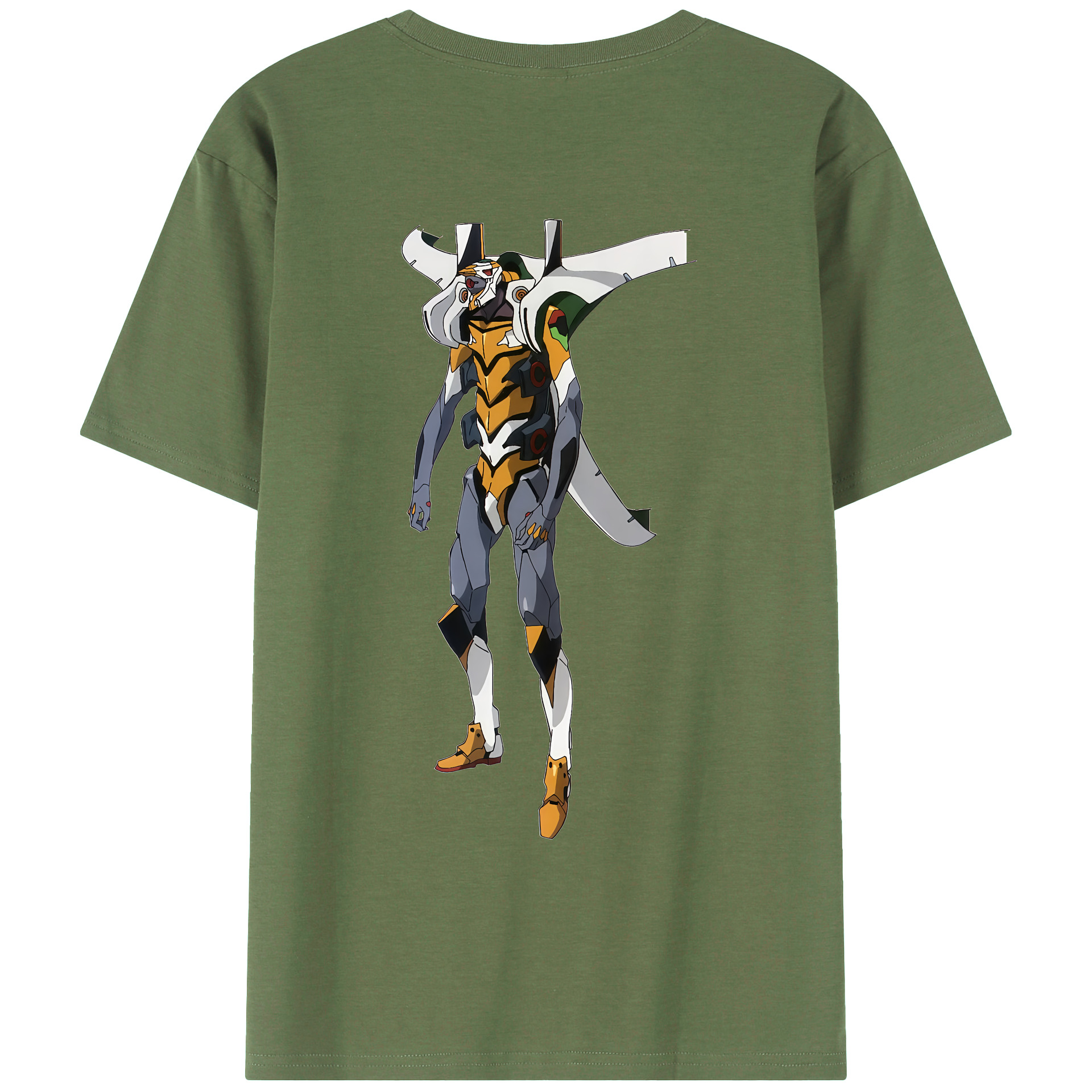 （画像用） EVA 新世紀エヴァンゲリオン 綿100％ メンズ半袖Tシャツ（バックプリント） 通気性